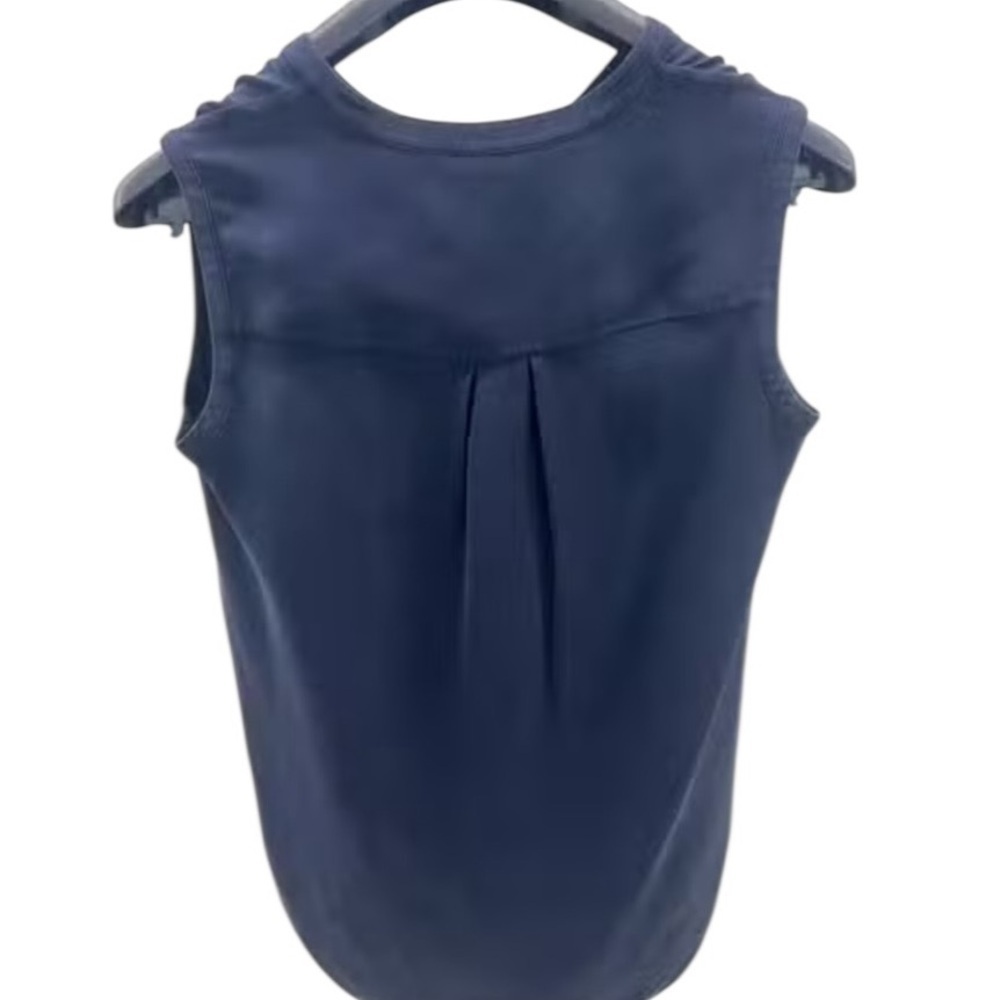Loro Piana Navy Women's Silk shirt - size 48 (16) - Picture 3 of 8